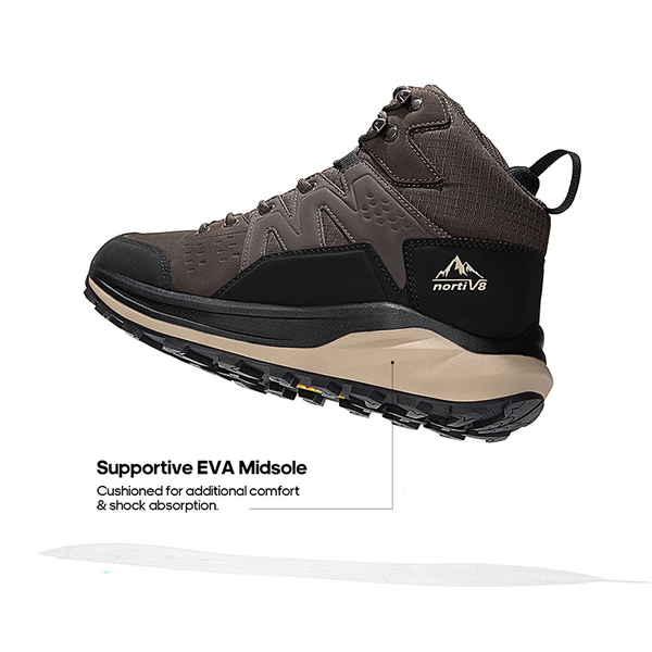 Men's Cap-Toe Lightweight Hiking Boots - DARK BROWN - 1